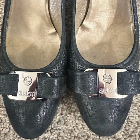 Giovanni Giusti Monita Italian 🇮🇹 Leather Heels Size 7.5 - Picture 9 of 16